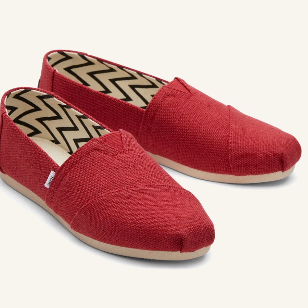 TOMS Alpargata Slip-On Casual Shoe - Red